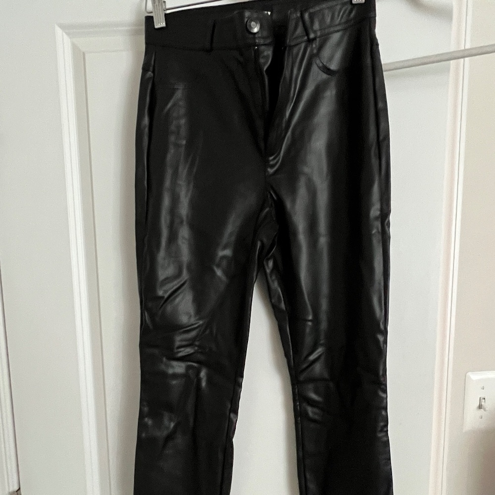 Faux Leather Trousers